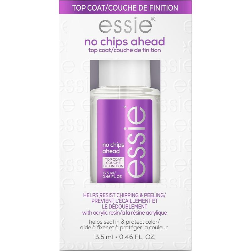 Essie No Chips Ahead Anti-Chip Top Coat with Acrylic Resin - Protection & Colour Retention - 13.5 ml