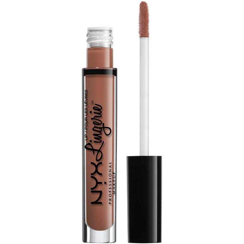 NYX Professional Makeup Lip Lingerie Liquid Lipstick, Creamy and Matte Finish, Long Lasting, Vegan Formula, Shade: Bedtime Flirt