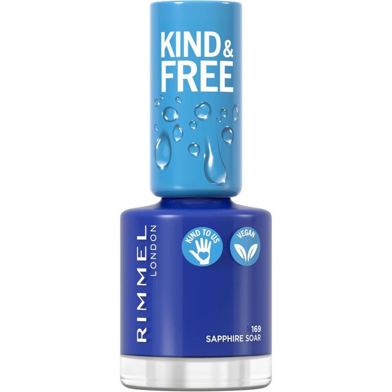 RIMMEL Kind & Free Nail Polish, 169 Sapphire Soar, 8ml