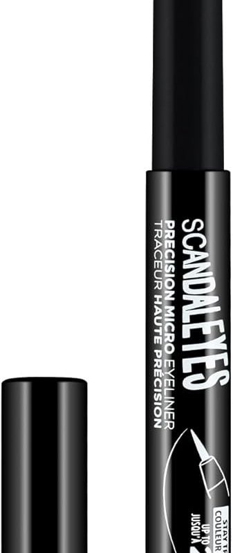 Rimmel - Scandal'eyes Precision eyeliner - Ultra precise felt tip - Long Wear, no burr - 001 Black - 1.1ml, Liquid