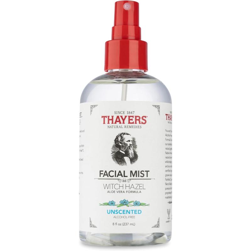 Thayers Witch Hazel Gentle Facial Mist Unscented Toner Lotion with Organic Aloe Vera 237ml